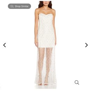 NWT- Aidan Mattox embroidered gown